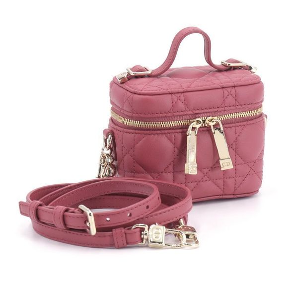 Dior Lady Dior Micro Vanity Bag Bordeaux - Picture 1 of 6